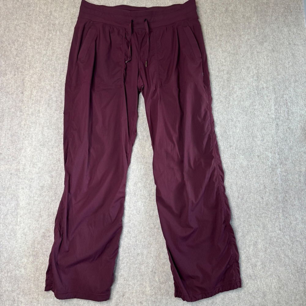 Lululemon Dance Studio Pant III Womens 14 Burgundy Yoga Gym